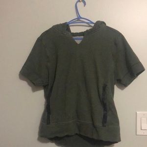 Dark green sleeveless hoodie